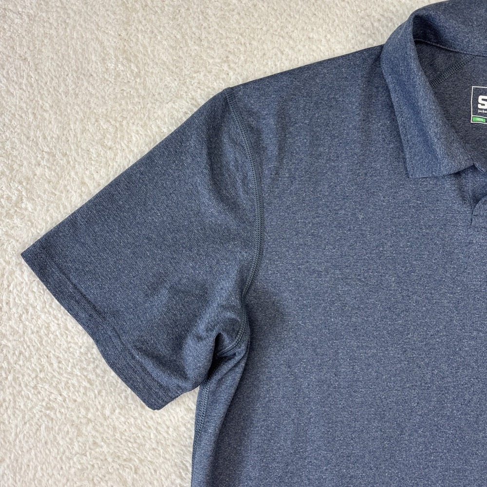 STIO Crester Polo Shirt Mens Medium Blue Performance Stretch Hiking Short Sleeve - Picture 14 of 15